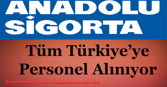 Anadolu Sigorta Yüzlerce Personel Alıyor!