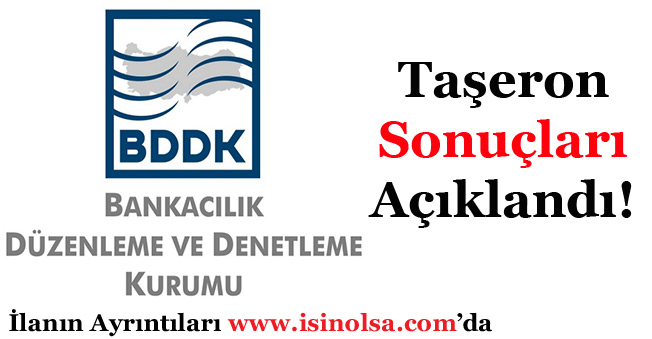 (BDDK) Taşerona Kadro Başvuru Sonuçlarını Açıkladı!