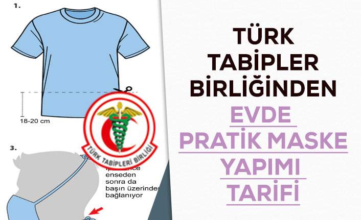 Türk Tabipler Birliğinden Evde Pratik Maske Yapımı Tarifi!