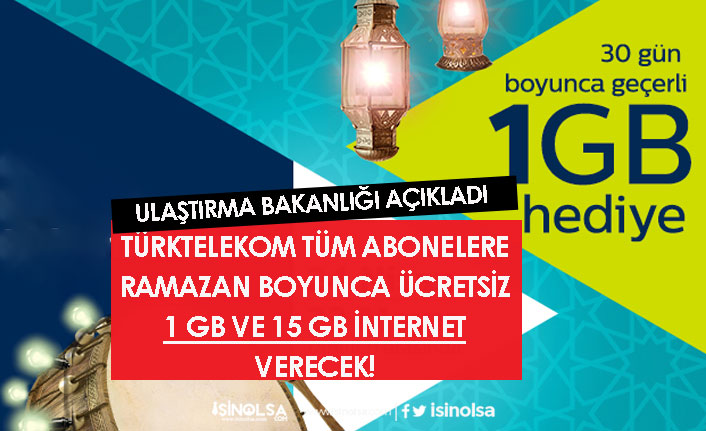 Türktelekom Ücretsiz 1 GB Ramazan Paketi İnternet Başvurusu Başladı!