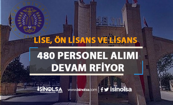 Atatürk Üniversitesi Hastaneye 480 Personel Alımı Devam Ediyor! En Az Lise Mezunu