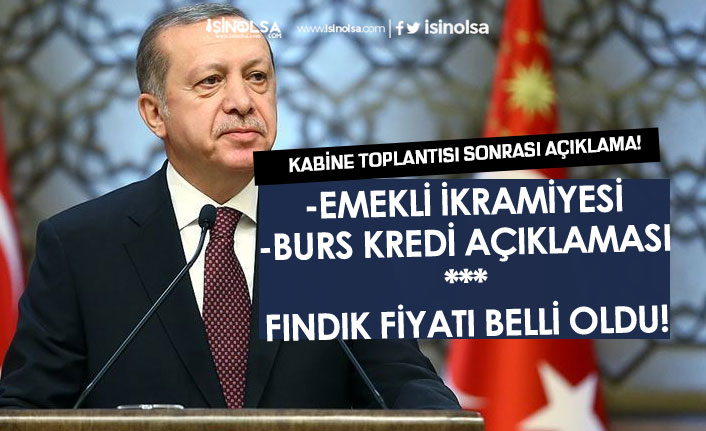 Cumhurbaşkanı Erdoğan'dan Emekli İkramiyesi, Kredi Burs Ödemesi, Fındık Fiyatı Açıklaması!