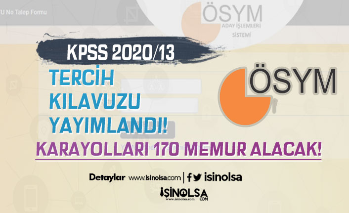 ÖSYM KPSS 2020/13 Tercih Kılavuzu Yayımladı! KGM 170 Memur Alacak!
