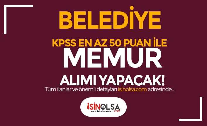 Osmaneli Belediyesi En Az 50 KPSS Puanı İle 6 Farklı Alanda Memur Alımı İlanı