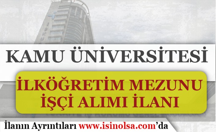 Giresun Üniversitesi İlköğretim Mezunu 6 Personel Alımı Yapıyor
