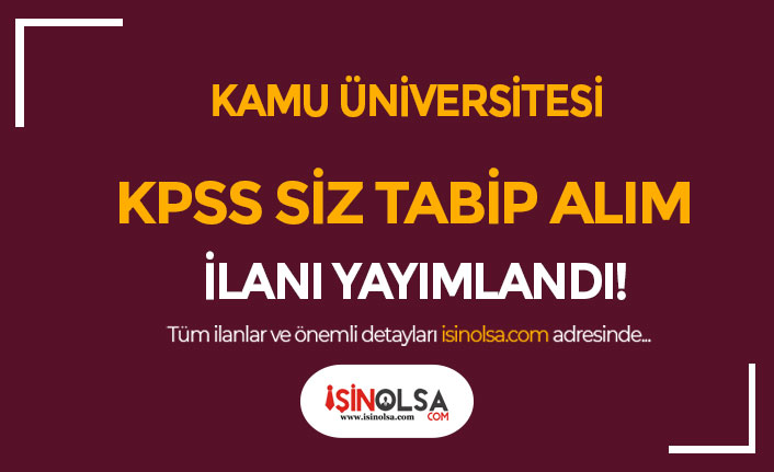 Alparslan Türkeş Bilim ve Teknoloji Üniversitesi Tabip Alım İlanı
