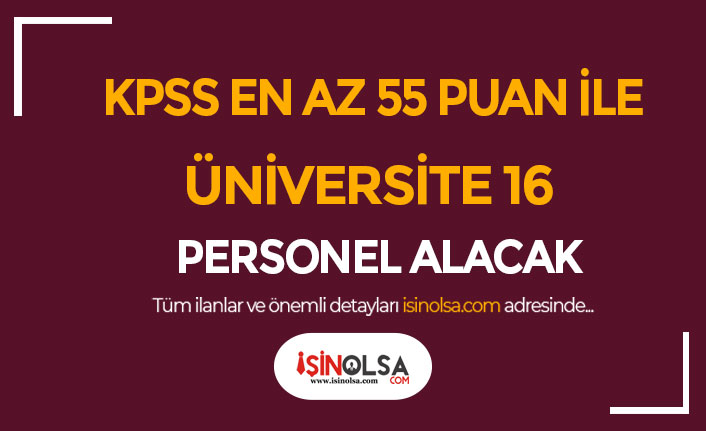 Hacı Bayram Veli Üniversitesi 55 KPSS İle 16 Personel Alımı Yapacak!