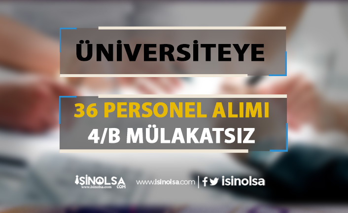 Artuklu Üniversitesi 4/B Personel Alımı - Lise, Ön Lisans ve Lisans