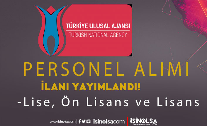 Türkiye Ulusal Ajansı 10 Kamu Personeli Alımı! En Az Lise Mezunu