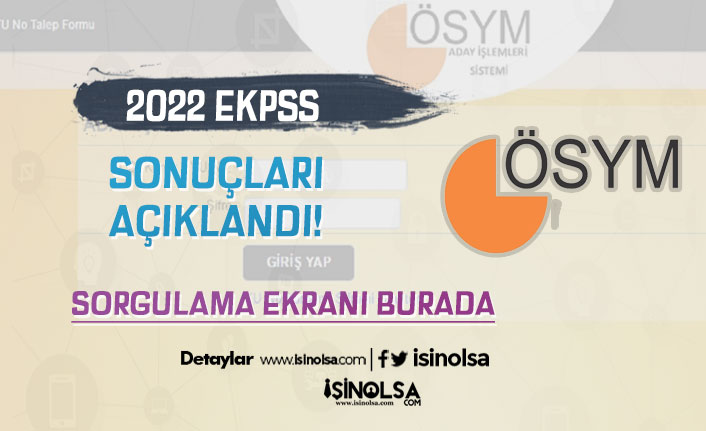2022 EKPSS/Kura Yerleştirme Sonuçları - 2927 Memur Ataması