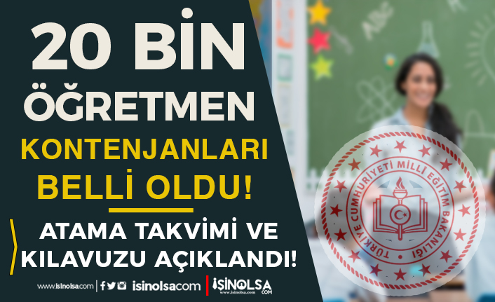 2022 Temmuz Ayı 20 Bin Öğretmen Atama Kılavuzu ve Branşlar Yayımlandı!