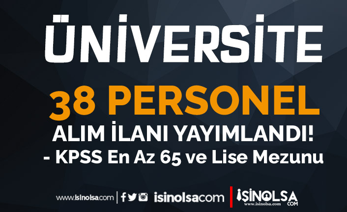 Kırşehir Ahi Evran Üniversitesi 38 Sözleşmeli Personel Alımı - En Az Lise