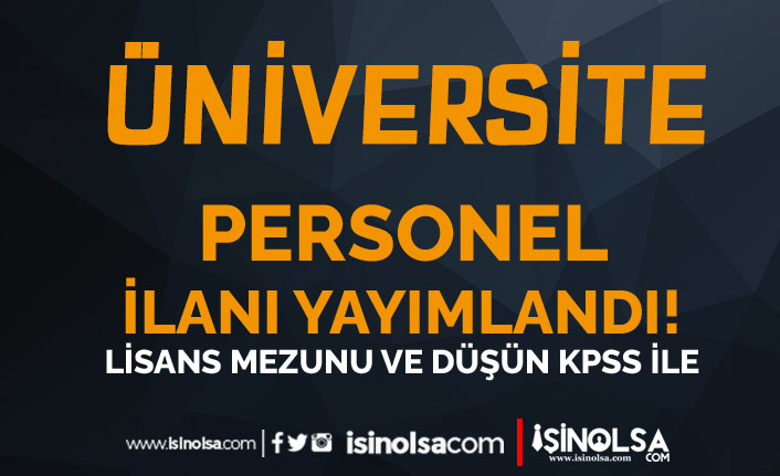 Osmaniye Korkut Ata Üniversitesi 60 KPSS İle Personel Alıyor!
