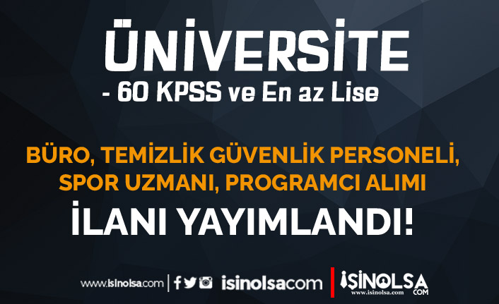 Ağrı İbrahim Çeçen Üniversitesi 15 Sözleşmeli Personel Alımı - En az lise ve 60 KPSS