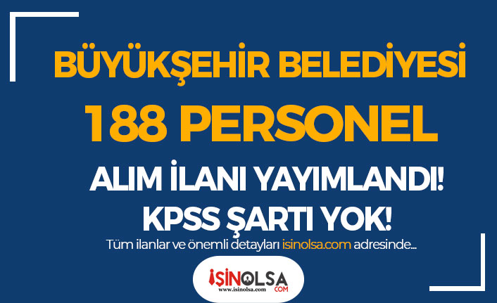 Adana Büyükşehir Belediyesi 188 Personel Alımı İlanı ( Adana Ulaşım )