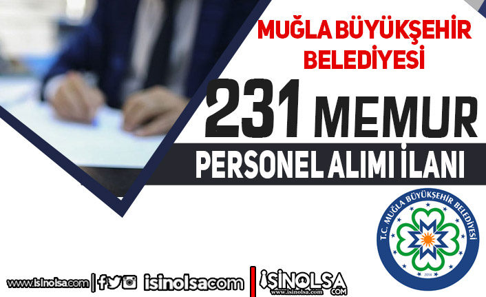 Muğla Büyükşehir Belediyesi 231 Personel ve Memur Alımı İlanı! KPSS YOK