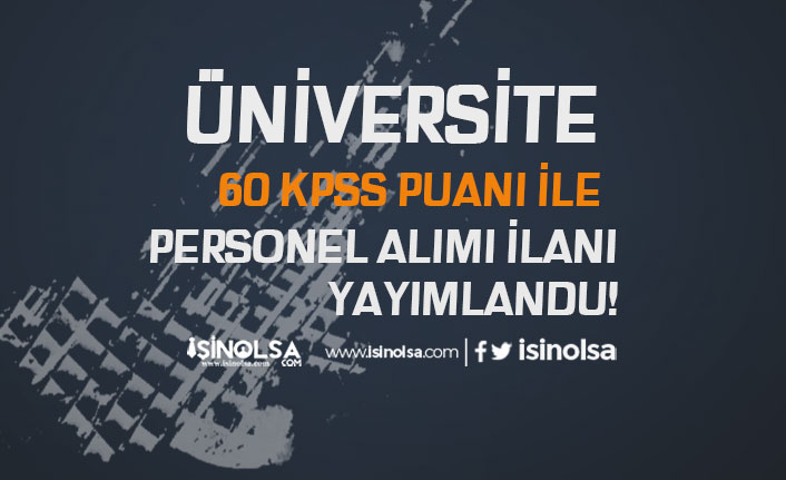 Balıkesir Üniversitesi 8 Sözleşmeli Personel Alımı - 60 KPSS İle