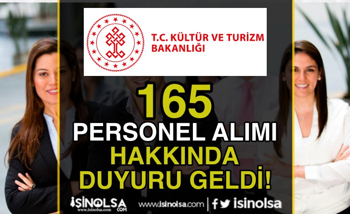 Kültür Bakanlığı 165 Kamu Personeli Alımı Hakkında Duyuru Geldi!
