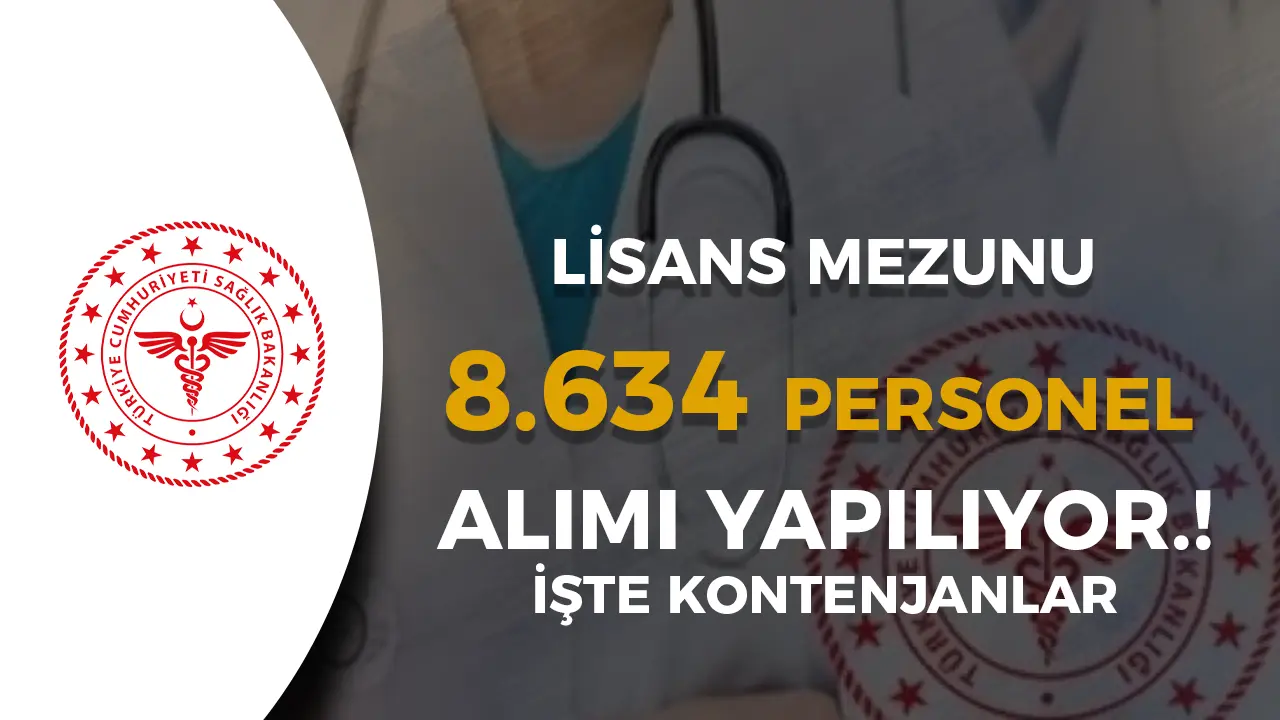 2025 Sağlık Bakanlığı Personel Alımı: 8634 Lisans Mezunu Sağlık Personeli İlanı