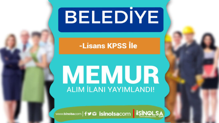 Koru Belediyesi Memur Alımı İlanı 7 belediye memur alimi