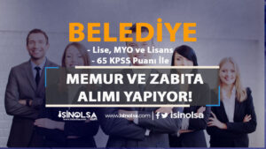 Çorlu Belediyesi Lise, MYO ve Lisans 65 KPSS İle Memur Alımı
