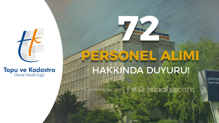 Tapu ve Kadastro 72 Personel Alımı Hakkında Duyuru 5 t a p u v e k a d a s t r o 72 p e r s o n e l a l i m i 1