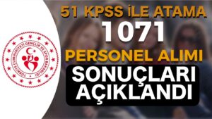 GSB 1071 Gençlik Çalışanı Alımı Sonuçları! 51 KPSS Taban İle Atama
