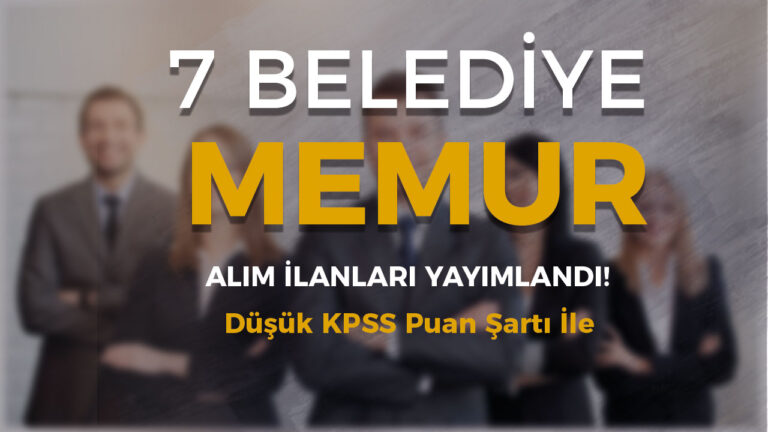 Belediye B Sınıfı Sürücü Belgesi İle Memur Alımı Yapıyor ( İpekyolu Belediyesi ) 4 belediye memur alimi 1