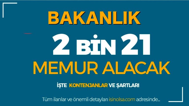 Hazine ve Maliye Bakanlığı 2 Bin 21 Memur Alımı Yapacak! 8 isin olsa arkapasdclan