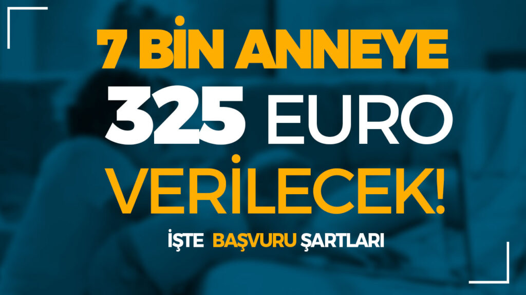 7 Bin Anneye 325 Euro Verilecek! Şartlar Nelerdir? 1 annelere destek