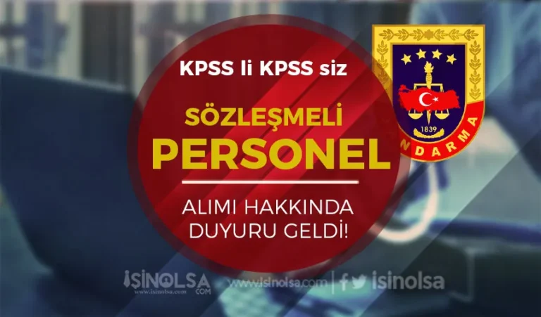Jandarma Sözleşmeli Personel Alımı Hakkında Duyuru Yayımlandı! 5 jandarma personel alimi 1