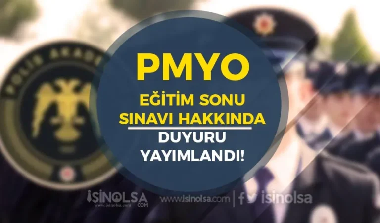 PMYO Eğitim Sonu Sınavı Hakkında Duyuru Yayımlandı! 19 pmyo duyurusu