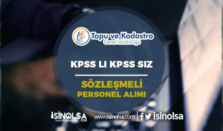 Tapu ve Kadastro KPSS'li PSS siz Personel Alımı İlanı 4 tapu ve kadarsto 3