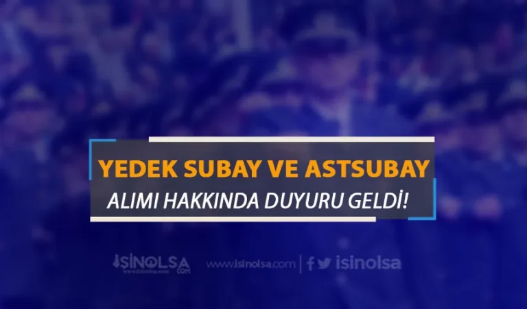 MSB Yedek Subay ve Astsubay Geçiş Duyurusu Yayımladı! 6 yedek subay astsubay
