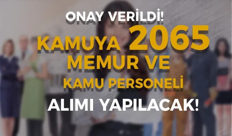 Kamuya İhdas Kararı İle 2065 Memur Alımı Yapılacak! 3 kamuya memur alimi 4