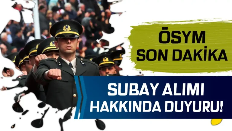 MSB Subay Alımı Hakkında Yeni Duyuru Yayımladı! 4 subay alımı hakkında duyuru