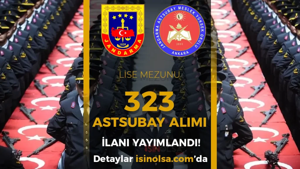 Jandarma JAMYO 323 Astsubay Alımı 2025 ( Kadın-Erkek )! TYT Taban Puan?