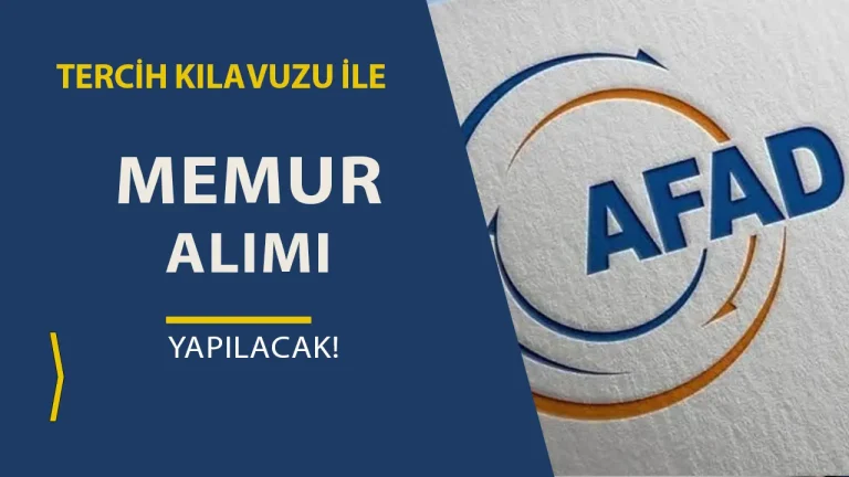 AFAD Lisans Mezunu 11 Memur Alımı ( KPSS 2024/2 ) 7 afad memur alimi