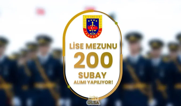 JSGA 2024 Yılı 200 Subay Öğrenci Alımı İlanı ( TYT Taban Puan ) 5 jandarma