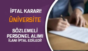 OHÜ Sözleşmeli Personel Alımı İptal Edildi!