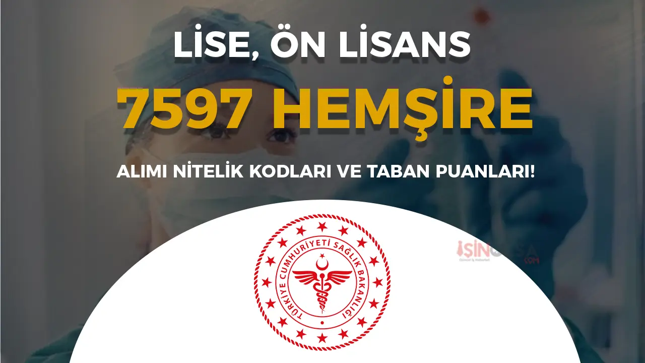 Sağlık Bakanlığı 2025 Yılı 7597 Hemşire Alımı! Nitelik Kodları ve Taban KPSS