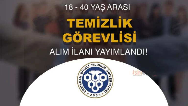 EBYU 18 - 40 Yaş Arası Kamu İşçi Alımı ( Temizlik Görevlisi ) 1 ebyu personel