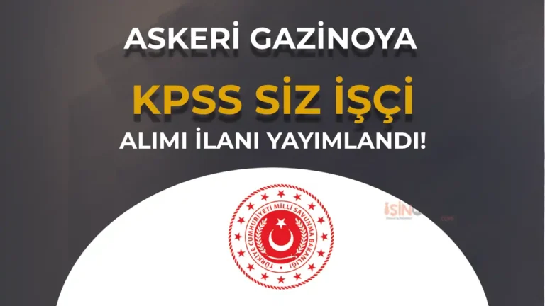MSB Askeri Gazino Müdürlüğü İşçi Alımı İlanı Yayımladı! 6 msb askeri gazino