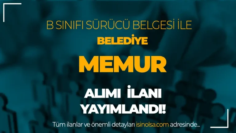 Belediye B Sürücü Belgedi İle Memur Alımı Yapacak ( Hınıs Belediyesi ) 4 hinis belediysi memur alimi