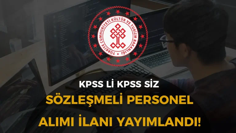 Kültür Bakanlığı KPSS li KPSS siz Sözleşmeli Personel Alımı Yapacak! 9 kültür bakanlığı prsonel alımı