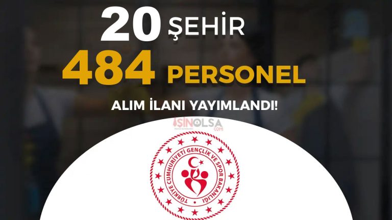 GSB İŞKUR İle 20 Şehir 484 TYP Personel Alımı Yapıyor!