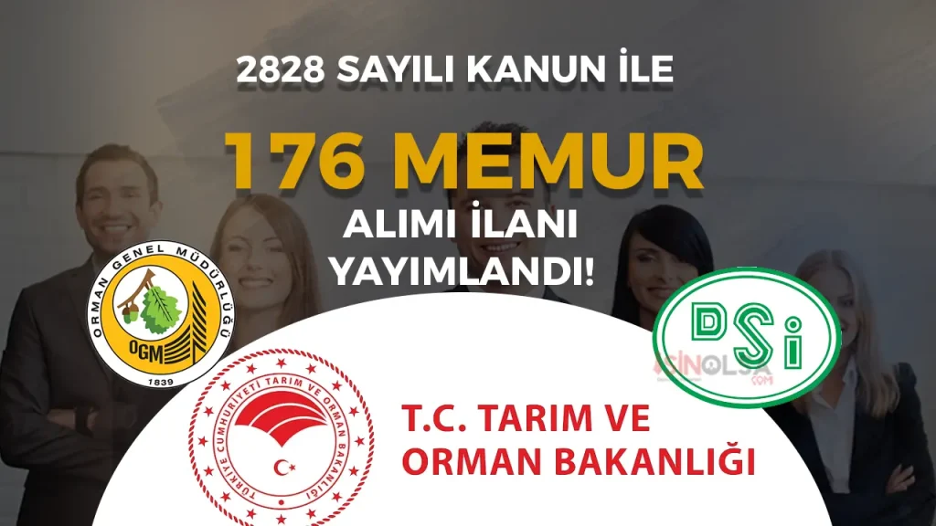 Tarım Bakanlığı OGM ve DSİ 176 Memur Alımı Kılavuzu Yayımlandı! ( 2828 Sayılı Kanun İle ) 1 Tarım Bakanlığı OGM ve DSİ 176 Memur Alımı Kılavuzu Yayımlandı! ( 2828 Sayılı Kanun İle )