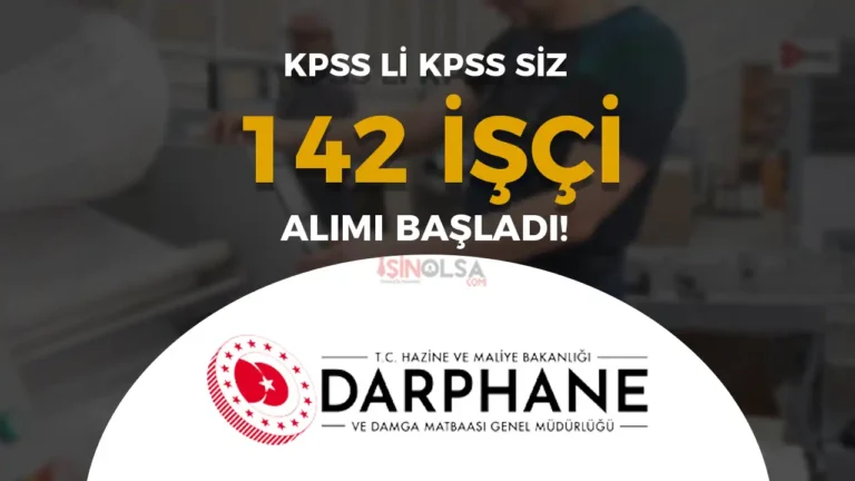 Darphane İŞKUR 142 İşçi Alımı Başvurusu Başladı! İş İlanı No 2 darphane isci alimi