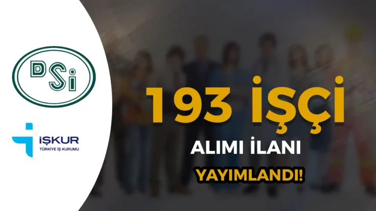 Devlet Su İşleri ( DSİ ) İŞKUR İle 193 İUP Personel Alımı Yapacak! 17 iskur iup dsi personel