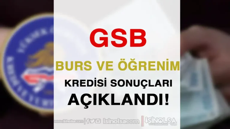 GSB Burs ve Öğrenim Kredisi Başvuru Sonuçları Açıklandı 18 kyk burs ve ogrenim sonuclari